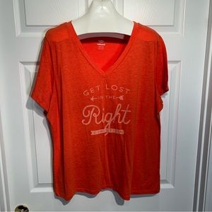 Old Navy Orange Relaxed T-Shirt Size XXL
